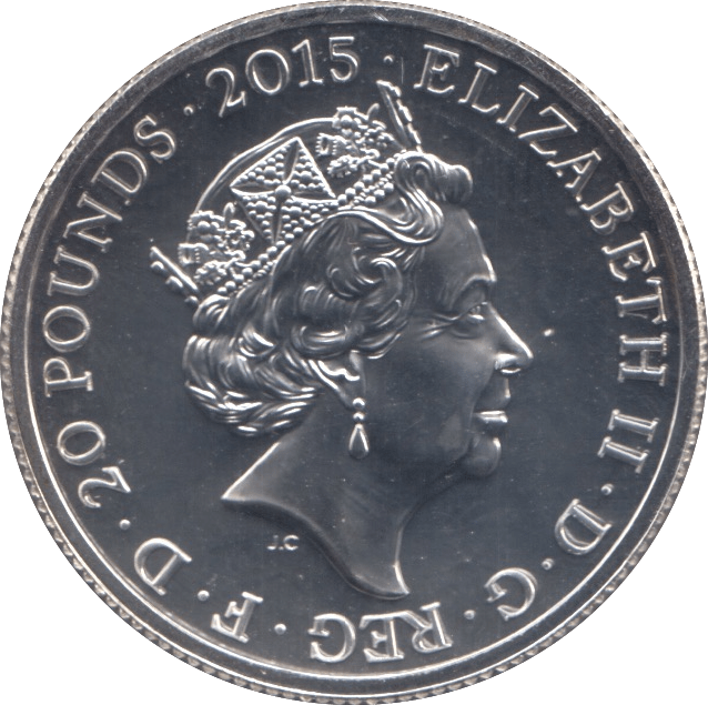 2015 FINE SILVER QUEEN ELIZABETH THE LONGEST REIGN COMMEMORATIVE £20 COIN - SILVER WORLD COINS - Cambridgeshire Coins