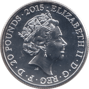 2015 FINE SILVER QUEEN ELIZABETH THE LONGEST REIGN COMMEMORATIVE £20 COIN - SILVER WORLD COINS - Cambridgeshire Coins