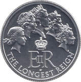 2015 FINE SILVER QUEEN ELIZABETH THE LONGEST REIGN COMMEMORATIVE £20 COIN - SILVER WORLD COINS - Cambridgeshire Coins