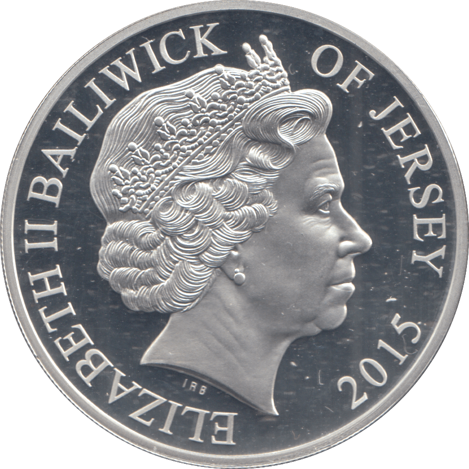 2015 FIVE POUND BAILIWICK OF JERSEY TAILFIN - WORLD COINS - Cambridgeshire Coins