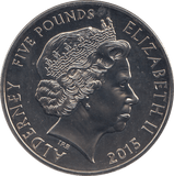 2015 FIVE POUND ( BU ) THE WAR LEADER - £5 BU - Cambridgeshire Coins