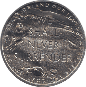 2015 FIVE POUND ( BU ) WE SHALL NEVER SURRENDER - £5 BU - Cambridgeshire Coins