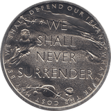 2015 FIVE POUND ( BU ) WE SHALL NEVER SURRENDER - £5 BU - Cambridgeshire Coins