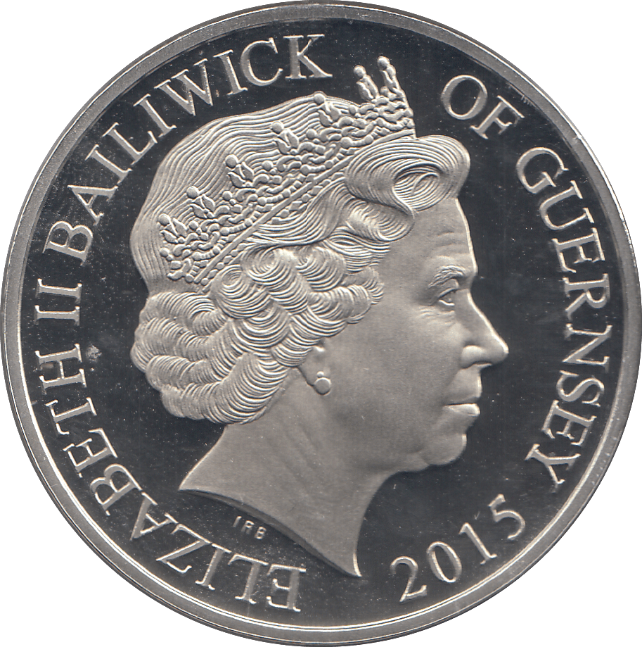 2015 FIVE POUNDS BU BAILIWICK OF GUERNSEY - WORLD COINS - Cambridgeshire Coins