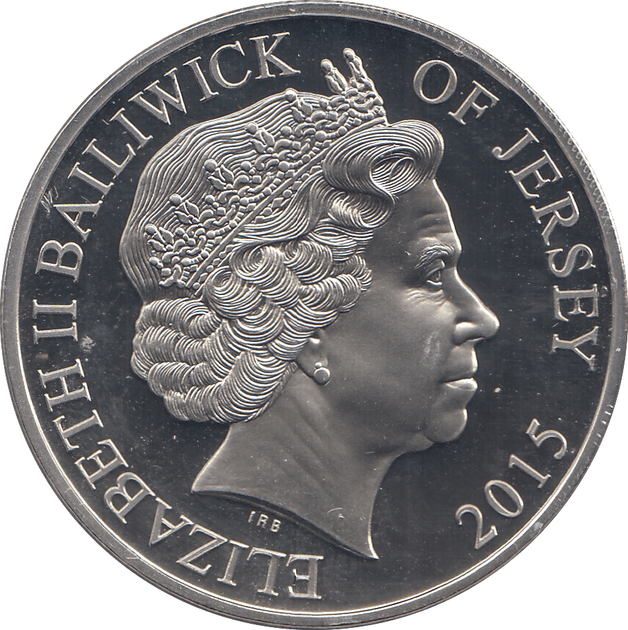 2015 FIVE POUNDS BU BAILIWICK OF JERSEY - WORLD COINS - Cambridgeshire Coins