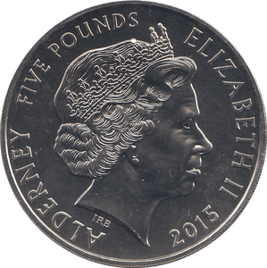 2015 FIVE POUNDS LEST WE FORGET ( BU ) ALDERNEY - WORLD COINS - Cambridgeshire Coins