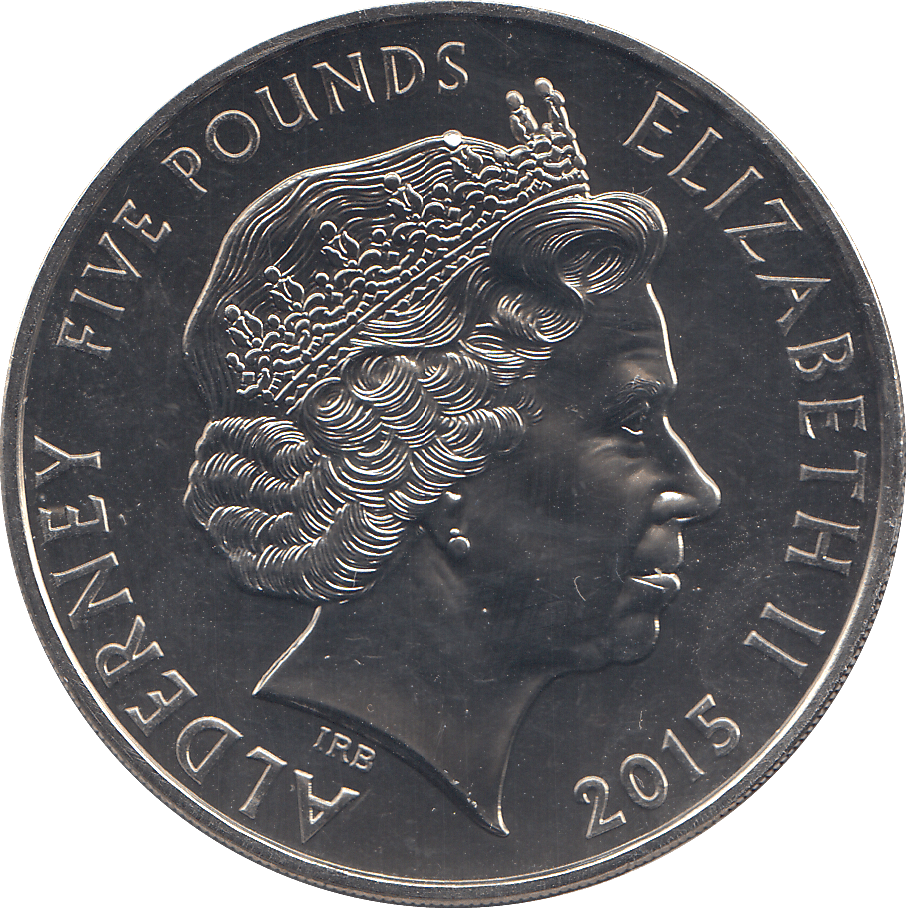 2015 FIVE POUNDS LEST WE FORGET ( BU ) ALDERNEY - WORLD COINS - Cambridgeshire Coins