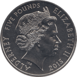 2015 FIVE POUNDS LEST WE FORGET ( BU ) ALDERNEY - WORLD COINS - Cambridgeshire Coins