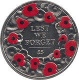 2015 FIVE POUNDS LEST WE FORGET ( BU ) - WORLD COINS - Cambridgeshire Coins
