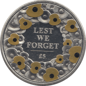 2015 FIVE POUNDS LEST WE FORGET - £5 BU - Cambridgeshire Coins