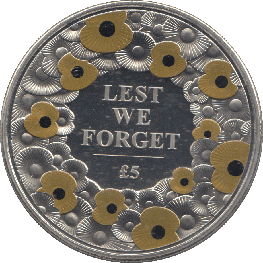 2015 FIVE POUNDS LEST WE FORGET - £5 BU - Cambridgeshire Coins
