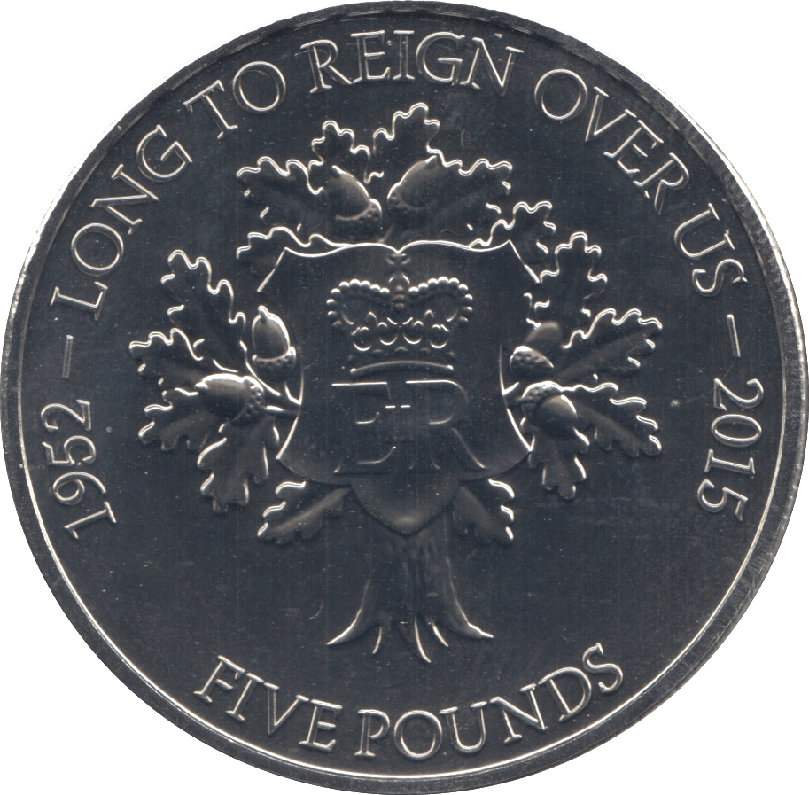 2015 FIVE POUNDS LONG TO REIGN OVER US - WORLD COINS - Cambridgeshire Coins