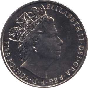 2015 FIVE POUNDS ONE CROWN ( BU ) - SILVER PROOF - Cambridgeshire Coins