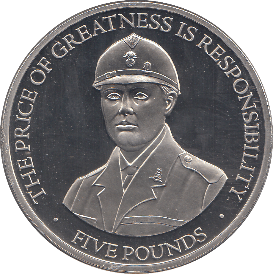 2015 FIVE POUNDS WINSTON CHURCHILL BAILIWICK OF GUERNSEY ( PROOF ) - WORLD COINS - Cambridgeshire Coins