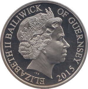 2015 FIVE POUNDS WINSTON CHURCHILL BAILIWICK OF GUERNSEY ( PROOF ) - WORLD COINS - Cambridgeshire Coins