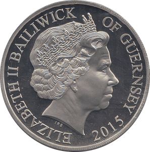2015 FIVE POUNDS WINSTON CHURCHILL BAILIWICK OF GUERNSEY ( PROOF ) - WORLD COINS - Cambridgeshire Coins