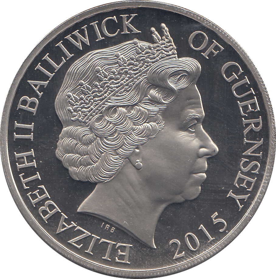 2015 FIVE POUNDS WINSTON CHURCHILL BAILIWICK OF GUERNSEY ( PROOF ) - WORLD COINS - Cambridgeshire Coins