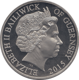 2015 FIVE POUNDS WINSTON CHURCHILL BAILIWICK OF GUERNSEY ( PROOF ) - WORLD COINS - Cambridgeshire Coins