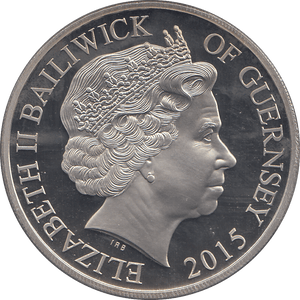 2015 FIVE POUNDS WINSTON CHURCHILL BAILIWICK OF GUERNSEY ( PROOF ) - WORLD COINS - Cambridgeshire Coins