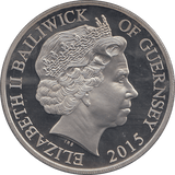 2015 FIVE POUNDS WINSTON CHURCHILL BAILIWICK OF GUERNSEY ( PROOF ) - WORLD COINS - Cambridgeshire Coins