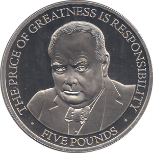 2015 FIVE POUNDS WINSTON CHURCHILL BAILIWICK OF GUERNSEY ( PROOF ) - WORLD COINS - Cambridgeshire Coins