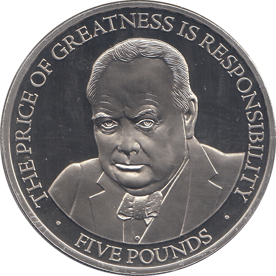 2015 FIVE POUNDS WINSTON CHURCHILL BAILIWICK OF GUERNSEY ( PROOF ) - WORLD COINS - Cambridgeshire Coins