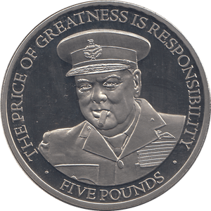 2015 FIVE POUNDS WINSTON CHURCHILL BAILIWICK OF GUERNSEY ( PROOF ) - WORLD COINS - Cambridgeshire Coins