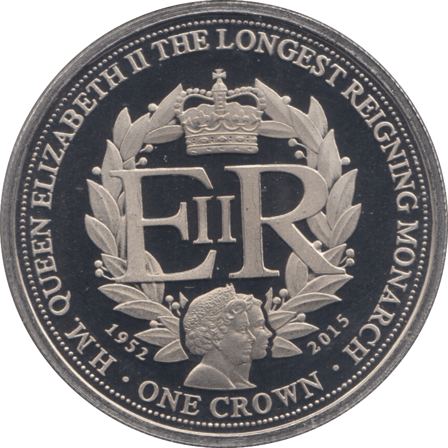 2015 GIBRALTAR LONGEST REIGNING MONARCH ONE CROWN ( PROOF ) - SILVER WORLD COINS - Cambridgeshire Coins