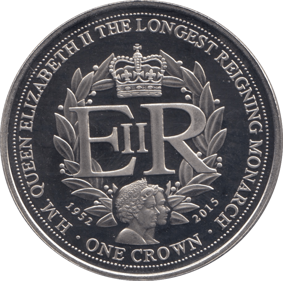 2015 GIBRALTAR LONGEST REIGNING MONARCH ONE CROWN ( PROOF ) - SILVER WORLD COINS - Cambridgeshire Coins