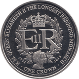 2015 GIBRALTAR LONGEST REIGNING MONARCH ONE CROWN ( PROOF ) - SILVER WORLD COINS - Cambridgeshire Coins