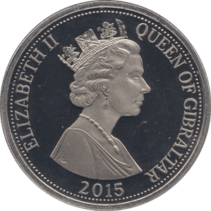 2015 GIBRALTAR LONGEST REIGNING MONARCH ONE CROWN ( PROOF ) - SILVER WORLD COINS - Cambridgeshire Coins
