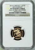 2015 GOLD 1/2 SOVEREIGN ( NGC ) PF 70 ULTRA CAMEO - NGC GOLD HALF SOVEREIGN - Cambridgeshire Coins