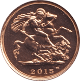 2015 GOLD HALF SOVEREIGN ( BU ) - HALF SOVEREIGN - Cambridgeshire Coins