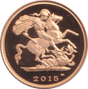 2015 GOLD HALF SOVEREIGN ( PROOF ) - HALF SOVEREIGN - Cambridgeshire Coins