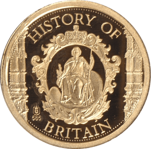 2015 GOLD HISTORY OF BRITAIN 70TH ANNIVERSARY END OF WWII - GOLD WORLD COINS - Cambridgeshire Coins