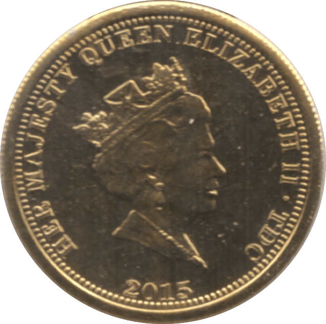 2015 GOLD ONE CROWN TRISTAN DA CUNHA - Gold World Coins - Cambridgeshire Coins