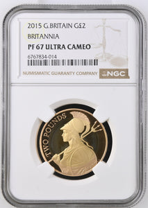 2015 GOLD PROOF £2 BRITANNIA ULTRA CAMEO PF 67 - NGC GOLD £2 - Cambridgeshire Coins