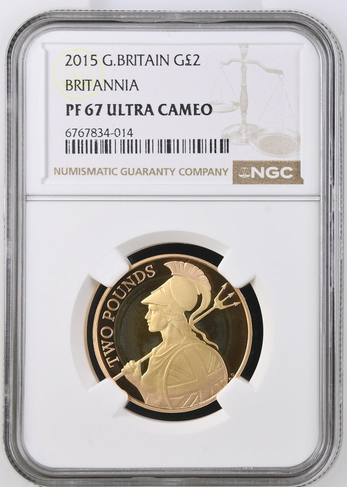2015 GOLD PROOF £2 BRITANNIA ULTRA CAMEO PF 67 - NGC GOLD £2 - Cambridgeshire Coins