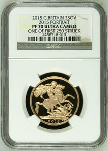 2015 GOLD PROOF £2 DOUBLE SOVEREIGN (NGC) PF70 ULTRA CAMEO - NGC GOLD £2 - Cambridgeshire Coins
