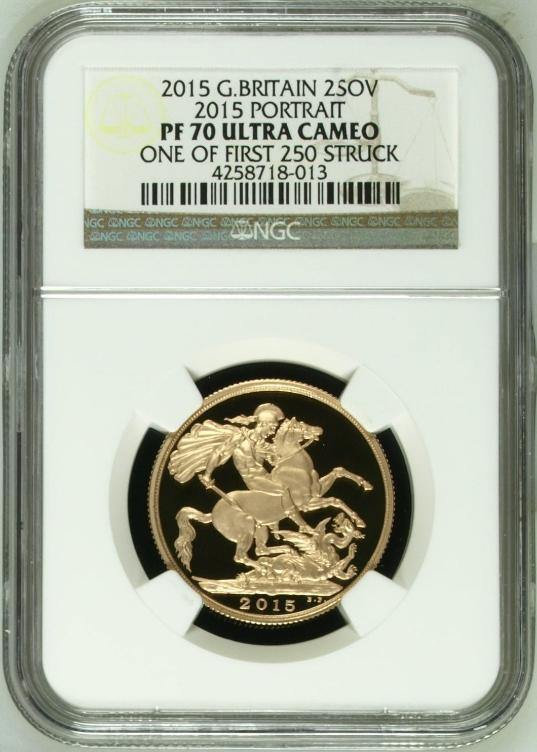 2015 GOLD PROOF £2 DOUBLE SOVEREIGN (NGC) PF70 ULTRA CAMEO - NGC GOLD £2 - Cambridgeshire Coins