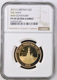 2015 GOLD PROOF £2 THE NAVY CENTENARY WWI ULTRA CAMEO PF 69 - NGC GOLD £2 - Cambridgeshire Coins