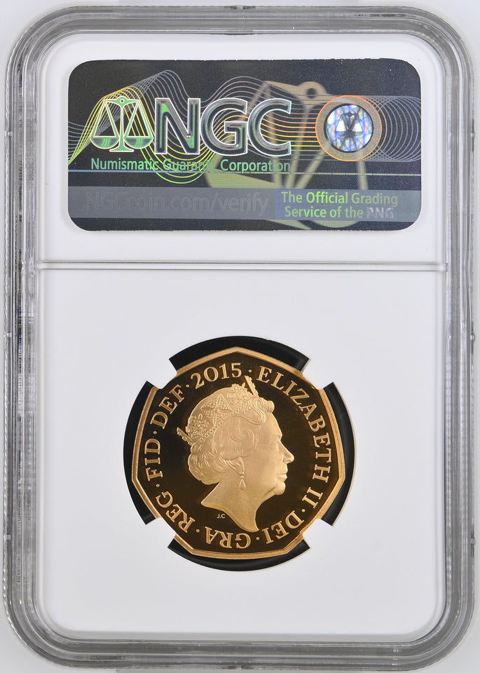 2015 GOLD PROOF 50P BATTLE OF BRITAIN ULTRA CAMEO PF 70 - NGC GOLD 50P - Cambridgeshire Coins
