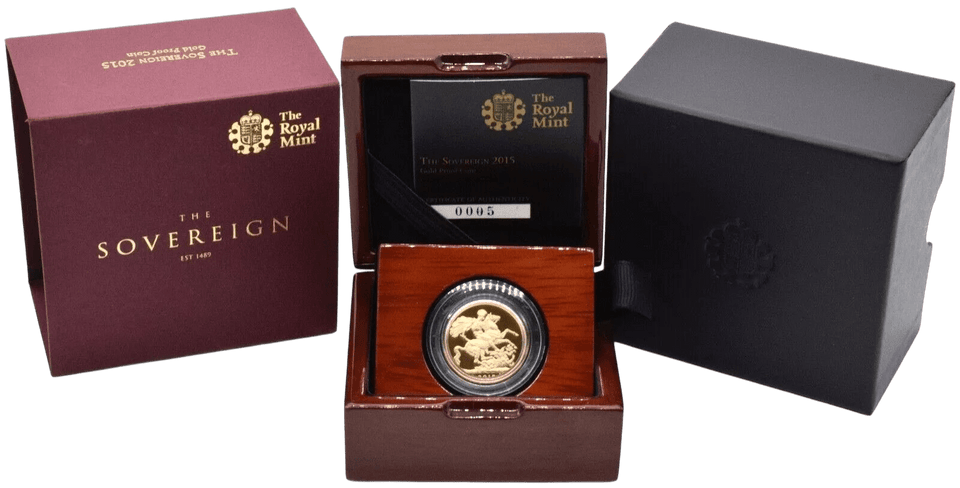 2015 GOLD PROOF SOVEREIGN BOXED 4TH HEAD - GOLD PROOF SOVEREIGNS - Cambridgeshire Coins