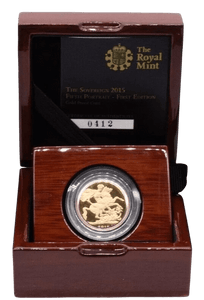 2015 GOLD PROOF SOVEREIGN BOXED 5TH HEAD - GOLD PROOF SOVEREIGNS - Cambridgeshire Coins