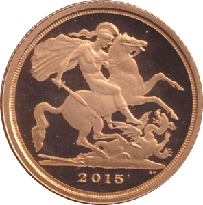2015 GOLD QUARTER SOVEREIGN ( PROOF ) - QUARTER SOVEREIGN - Cambridgeshire Coins