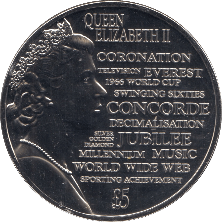 2015 GUERNSEY QUEEN ELIZABETH II FIVE POUND COIN (BU) - WORLD COINS - Cambridgeshire Coins