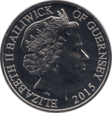 2015 GUERNSEY QUEEN ELIZABETH II FIVE POUND COIN (BU) - WORLD COINS - Cambridgeshire Coins