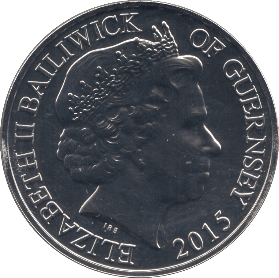 2015 GUERNSEY VE DAY COMMEMORATIVE FIVE POUND COIN (BU) - WORLD COINS - Cambridgeshire Coins