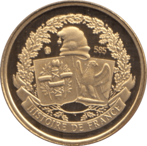 2015 HISTORY OF FRANCE COMMEMORATIVE 0.5g 14 CARAT GOLD COIN - Gold World Coins - Cambridgeshire Coins