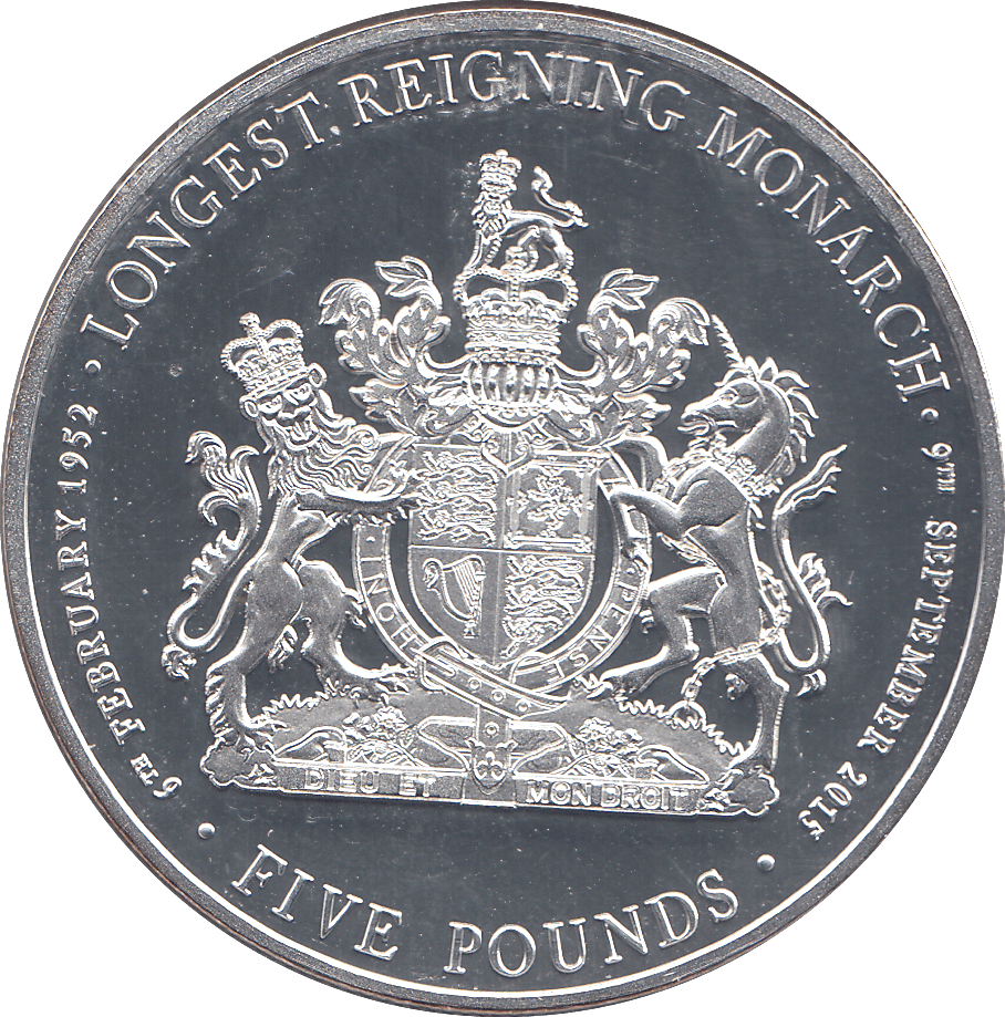 2015 LONGEST REIGNING MONARCH FIVE POUNDS - WORLD COINS - Cambridgeshire Coins